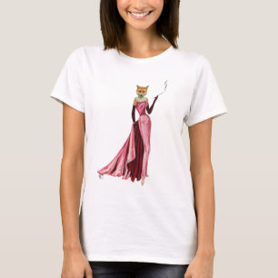 Glamor Fox in roze T-shirt