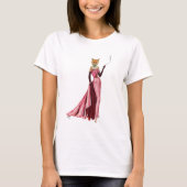Glamor Fox in roze T-shirt (Voorkant)