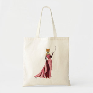 Glamor Fox in roze Tote Bag