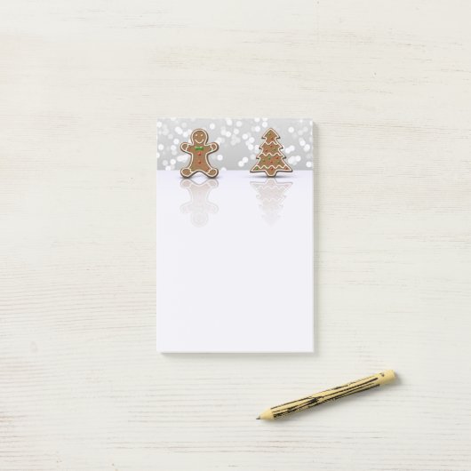 Glamor Gingerbrood Man en Boom - Post-it® notes (Op bureau)