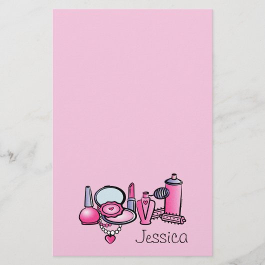 Glamor Girl Birthday Briefpapier (Voorkant)