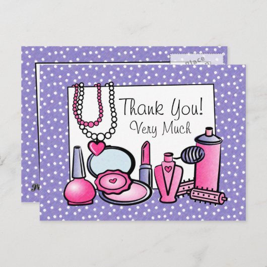 Glamor Girl Birthday (pd) Briefkaart (Voorkant / Achterkant)