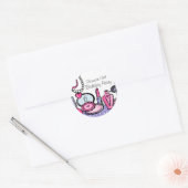 Glamor Girl Birthday (pd) Ronde Sticker (Envelop)