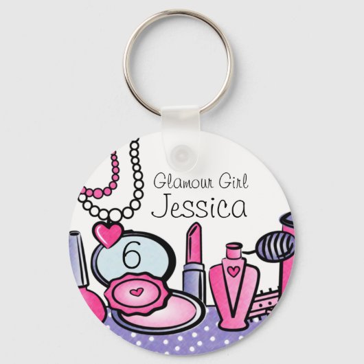 Glamor Girl Birthday (pd) Sleutelhanger (Voorkant)