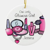 Glamor Girl Birthday Personalized Ornament (Voorkant)