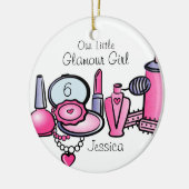 Glamor Girl Birthday Personalized Ornament (Links)