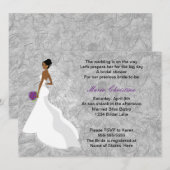 Glamor Girl Bridal Shower Invitation 1 (cback) Kaart (Voorkant / Achterkant)
