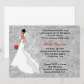 Glamor Girl Bridal Shower Invitation 2 Kaart (Voorkant / Achterkant)