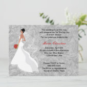 Glamor Girl Bridal Shower Invitation 2 Kaart (Staand voorkant)