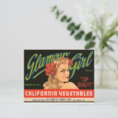 Glamor Girl Briefkaart (Staand voorkant)