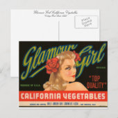 Glamor Girl Briefkaart (Voorkant / Achterkant)