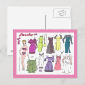 Glamor Girl Brooke Paper Doll Briefkaart (Voorkant / Achterkant)