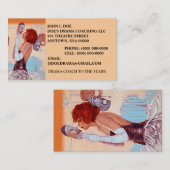 GLAMOR GIRL- EN THEATERMASKS DRAMA-VISITEKAARTJE VISITEKAARTJE (Voorkant / Achterkant)