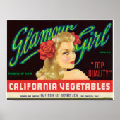 Glamor Girl Half Moon Bay San Francisco Poster (Voorkant)
