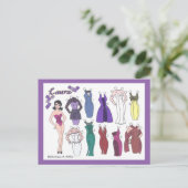 Glamor Girl Laura Paper Briefkaart (Staand voorkant)