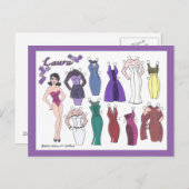 Glamor Girl Laura Paper Briefkaart (Voorkant / Achterkant)