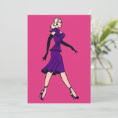 Glamor Girl, minister van Retro Blond Kaart (Staand voorkant)
