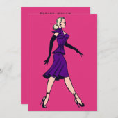  Glamor Girl, minister van Retro Blond Kaart (Voorkant / Achterkant)