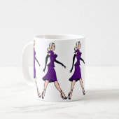  Glamor Girl, minister van Retro Blond Koffiemok (Voorkant links)