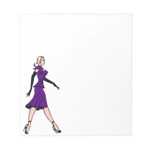  Glamor Girl, minister van Retro Blond Notitieblok