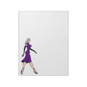  Glamor Girl, minister van Retro Blond Notitieblok (Linkerzijde)