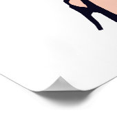  Glamor Girl, minister van Retro Blond Poster (Hoek)