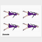  Glamor Girl, minister van Retro Blond Rechthoekige Sticker (Vel)