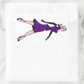  Glamor Girl, minister van Retro Blond Rechthoekige Sticker (Tas)