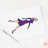  Glamor Girl, minister van Retro Blond Rechthoekige Sticker (Envelop)