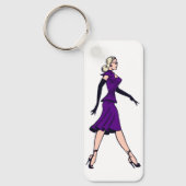  Glamor Girl, minister van Retro Blond Sleutelhanger (Voorkant)