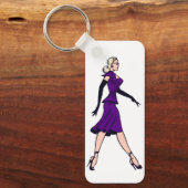  Glamor Girl, minister van Retro Blond Sleutelhanger (Voorkant)