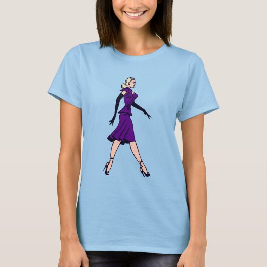  Glamor Girl, minister van Retro Blond T-shirt (Voorkant)