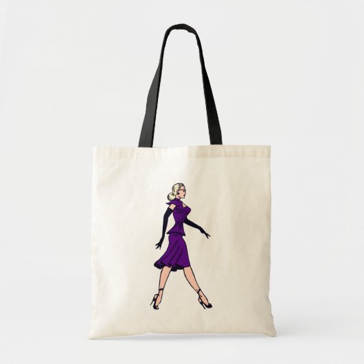  Glamor Girl, minister van Retro Blond Tote Bag (Voorkant)