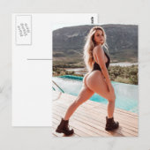 Glamor Girl Model in Tiny Bikini Foto  Briefkaart (Voorkant / Achterkant)