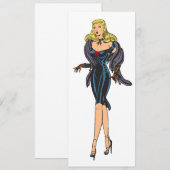  Glamor Girl Retro Blonde Pinup (Voorkant / Achterkant)