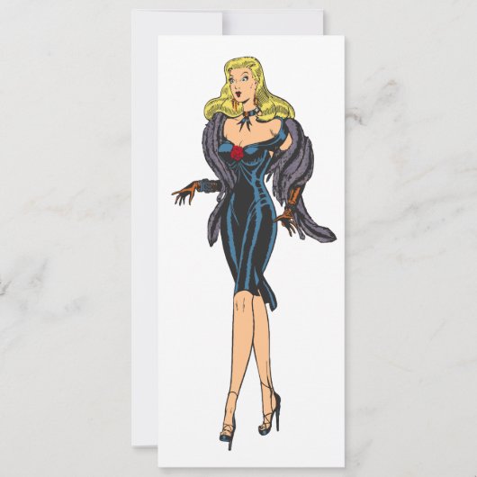  Glamor Girl Retro Blonde Pinup (Voorkant)