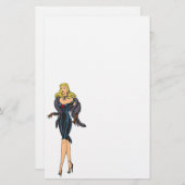  Glamor Girl Retro Blonde Pinup (Voorkant / Achterkant)