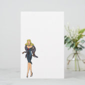  Glamor Girl Retro Blonde Pinup (Staand voorkant)