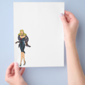  Glamor Girl Retro Blonde Pinup Flyer (Hand)