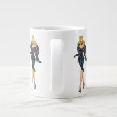  Glamor Girl Retro Blonde Pinup Grote Koffiekop (Achterkant)