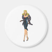  Glamor Girl Retro Blonde Pinup Magneet (Voorkant)