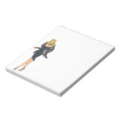  Glamor Girl Retro Blonde Pinup Notitieblok (Linkerzijde)