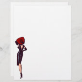  Glamor Girl Retro Pinup (Voorkant / Achterkant)