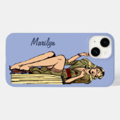 Glamor Girl Retro Pinup Case-Mate iPhone Case (Achterkant (horizontaal))