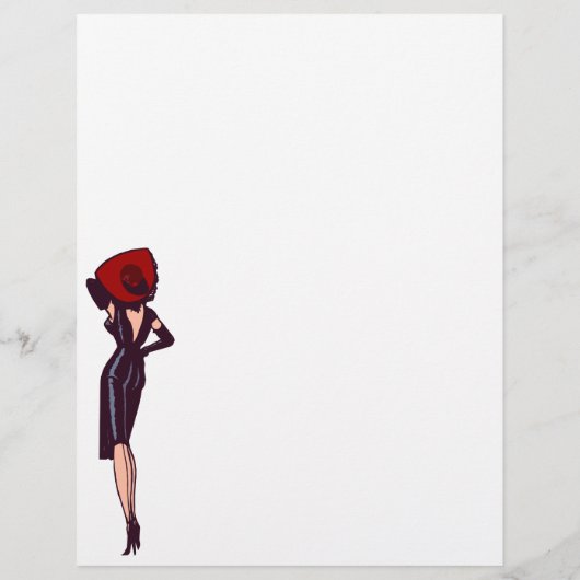  Glamor Girl Retro Pinup Flyer (Achterkant)