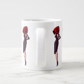  Glamor Girl Retro Pinup Grote Koffiekop (Achterkant)