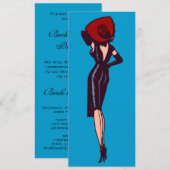  Glamor Girl Retro Pinup Kaart (Voorkant / Achterkant)