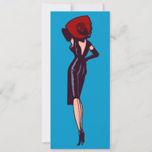 Glamor Girl Retro Pinup Kaart