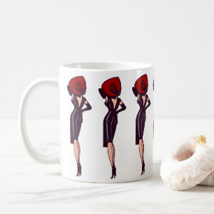  Glamor Girl Retro Pinup Koffiemok