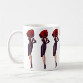  Glamor Girl Retro Pinup Koffiemok (Links)